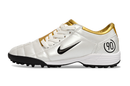 Chuteira Society Nike Total 90 TF Branco e Dourado