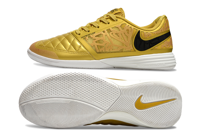 Chuteira Futsal Nike Lunar Gato II IC Dourada