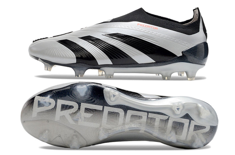 Chuteira Campo Adidas Predator LL Elite FG Prata e Preta