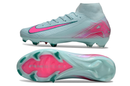 Chuteira Campo Nike Air Zoom Mercurial Superfly 10 Elite FG Verde e Rosa