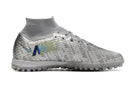 Chuteira Infantil Society Nike Air Zoom Mercurial Superfly 9 Elite TF Prata "Anniversary 25 Years Pack"
