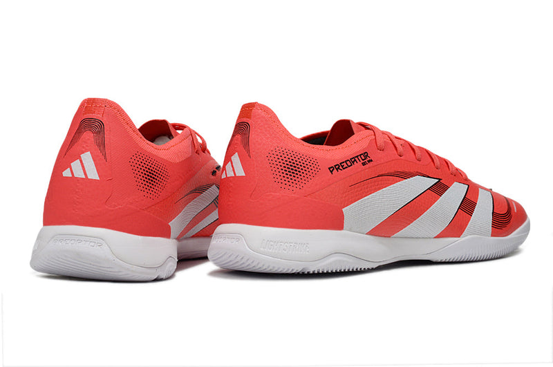 Chuteira Futsal Adidas Predator 24 Elite IC Vermelha e Branca "Pure Victory"