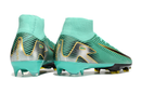 Chuteira Campo Nike Air Zoom Mercurial Superfly 10 Elite FG Verde, Preto e Dourado