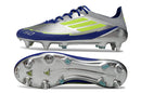 Chuteira Campo Adidas F50 Ponta de Aluminio Prata, Azul e Verde