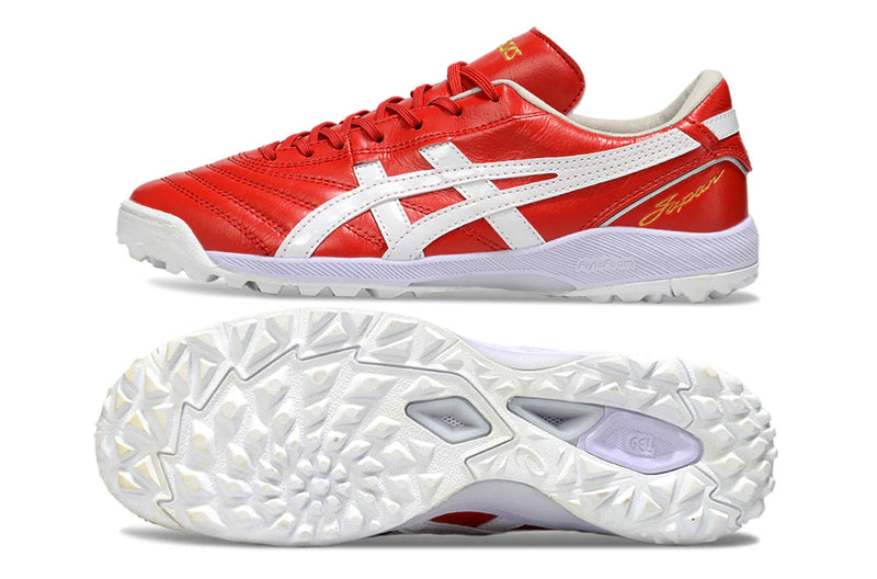 Chuteira Society Asics Japan TF Vermelha
