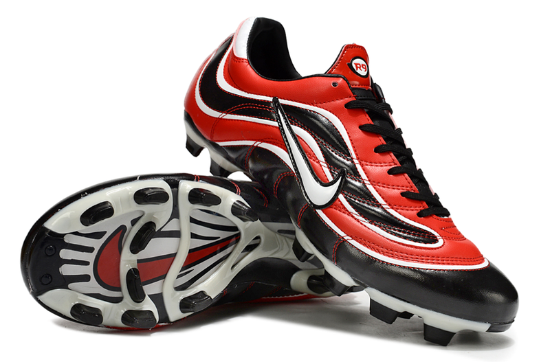 Chuteira Campo Nike Mercurial Vapor 1998 FG Preto, Vermelho e Branco