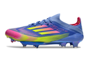 Chuteira Campo Adidas F50+ FG Azul e Rosa "Celestial Victory"