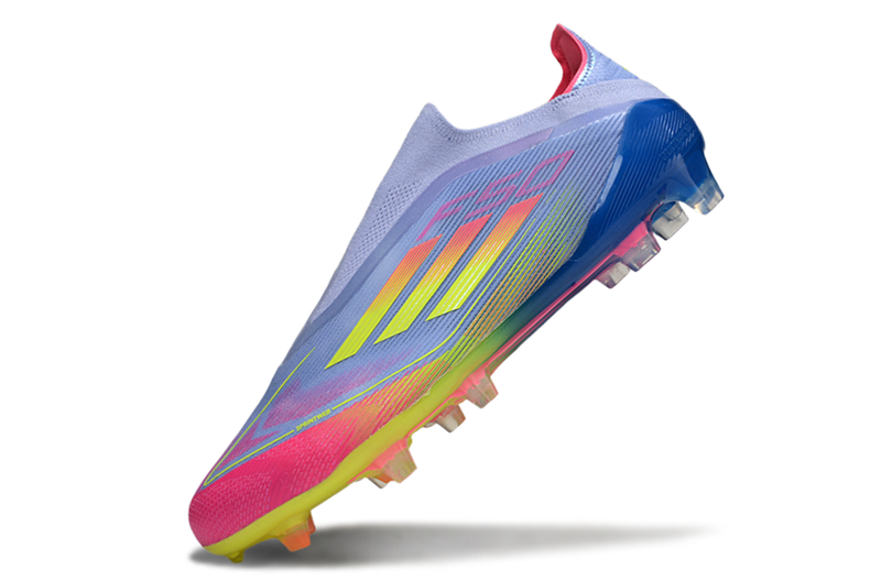 Chuteira Campo Adidas F50+ LL FG Rosa e Azul "Celestial Victory"