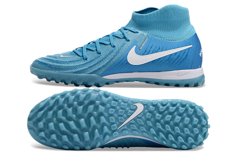 Chuteira Infantil Society Nike Phantom Luna Elite TF Azul "Mad Ambition Pack"