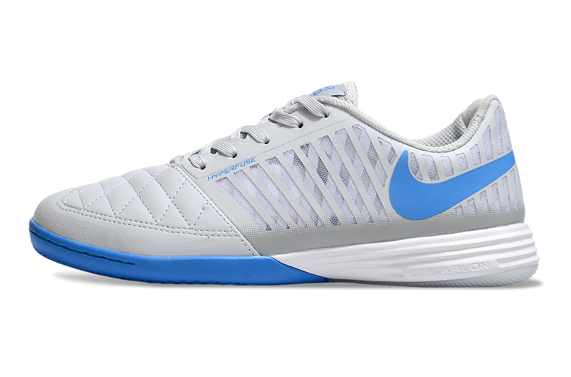 Chuteira Futsal Nike Lunar Gato II IC Cinza e Azul