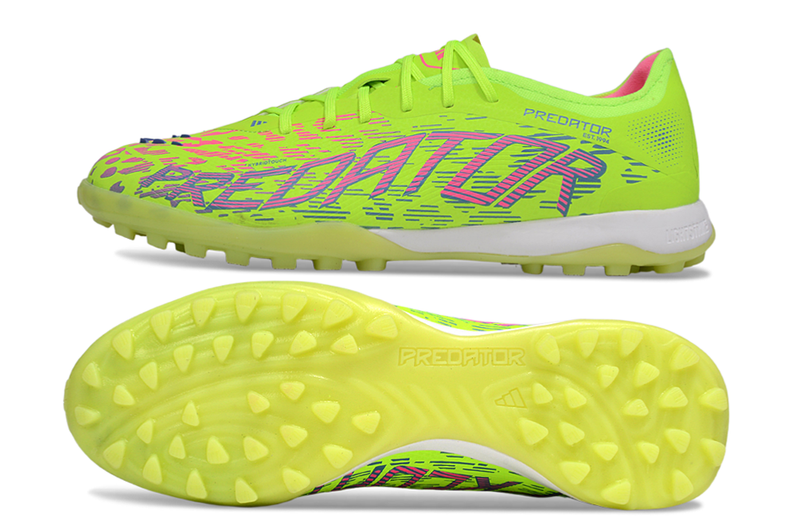Chuteira Society Adidas Predator Elite TF Verde e Roxo