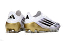 Chuteira Campo Adidas F50 FG Branca e Dourada
