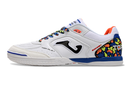 Chuteira Futsal Joma Top Flex Rebound IC Branca e Azul
