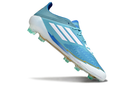 Chuteira Campo Adidas F50 FG Branca e Azul
