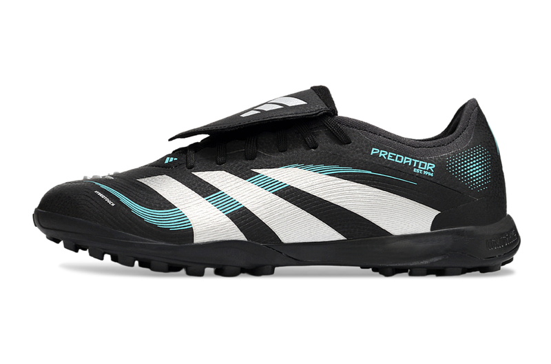 Chuteira Society Adidas Predator League Elite TF Preto, Branco e Verde