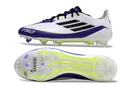 Chuteira Campo Adidas F50 FG Messi Branca, Roxa e Verde "Triunfo Estelar"