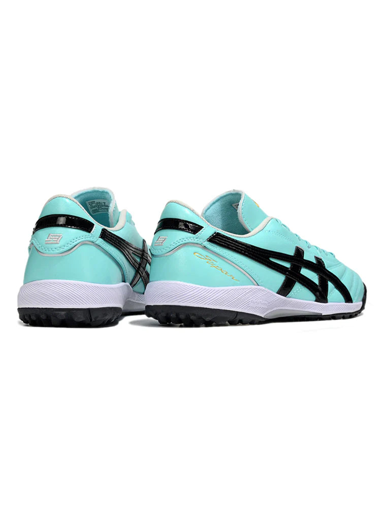 Chuteira Society Asics Japan TF Azul e Preto