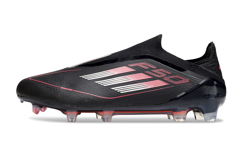 Chuteira Campo Adidas F50+ LL FG Preta e Vermelha "Stealth Victory"