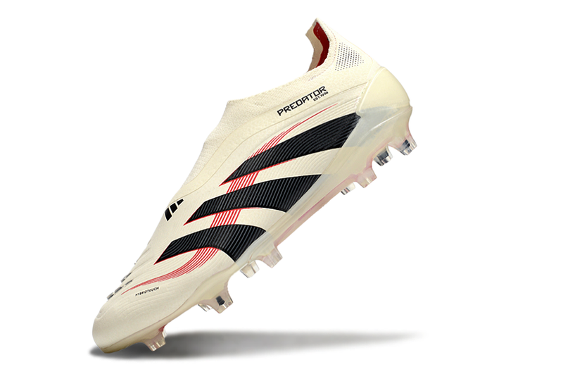 Chuteira Campo Adidas Predator LL Elite FG Bege, Vermelha e Preta
