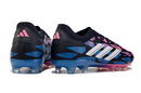 Chuteira Campo Adidas Copa Pure II + FG Preta, Azul e Rosa "Re-Emergence Pack"