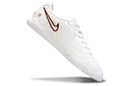 Chuteira Futsal Nike Tiempo Legend 10 Academy IC Branca e Vermelho "Chromatic"