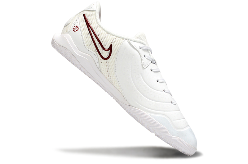 Chuteira Futsal Nike Tiempo Legend 10 Academy IC Branca e Vermelho "Chromatic"