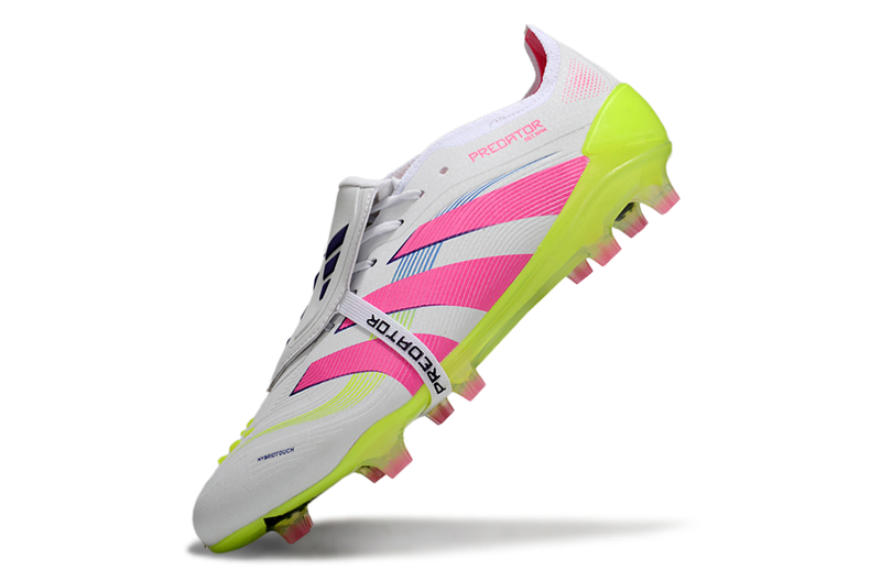 Chuteira Campo Adidas Predator FT 30 Elite FG Branco, Rosa e Verde "Celestial Victory"