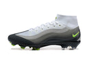 Chuteira Campo Nike Air Zoom Mercurial Superfly 10 Elite FG Branca, Cinza e Verde