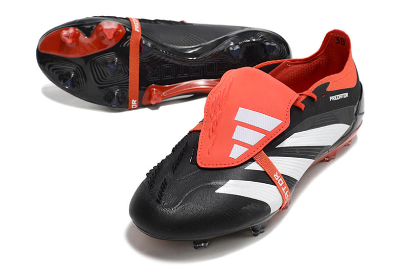 Chuteira Campo Adidas Predator FT 30 Elite FG Preta e Vermelha