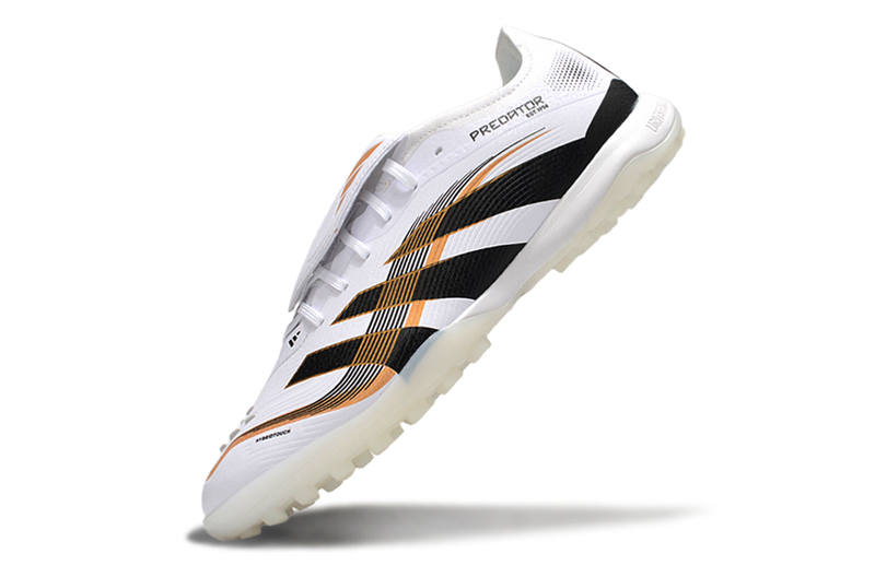Chuteira Society Adidas Predator League Elite TF Branco, Preto e Dourado "TEAMGEIST"