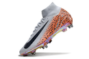 Chuteira Campo Nike Air Zoom Mercurial Superfly 10 Elite Trava Mista Branca, Laranja e Preto "Electric Pack"