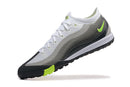 Chuteira Society Nike Air Zoom Mercurial Vapor 16 Elite TF Branca, Cinza e Verde