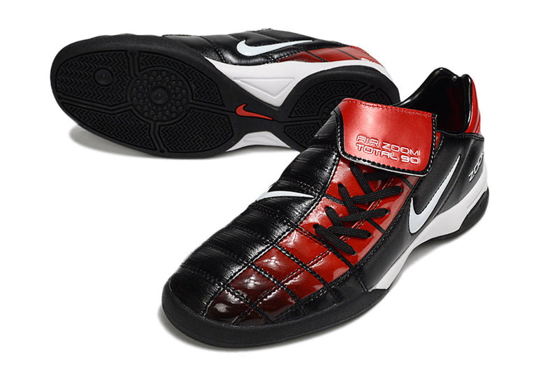 Chuteira Futsal Nike Total 90 IC Preto e Vermelho