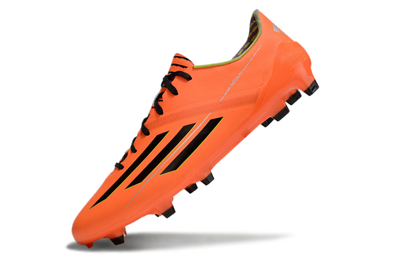 Chuteira Campo Adidas F50 Adizero FG Laranja e Preto
