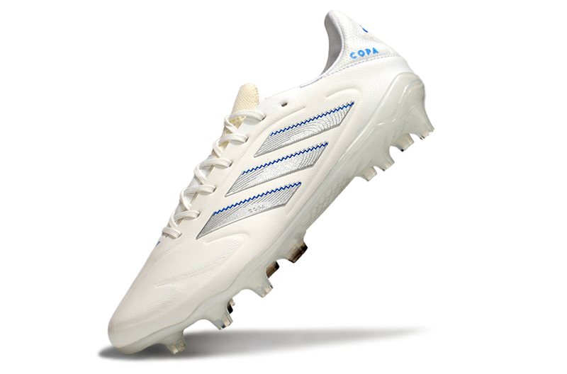 Chuteira Campo Adidas Copa Pure II Elite FG Branca e Azul "Polar Victory"