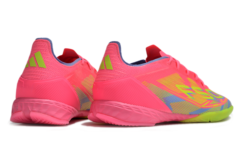 Chuteira Futsal Adidas F50 IC Rosa, Verde e Azul
