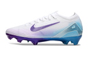 Chuteira Campo Nike Air Zoom Mercurial Vapor 16 Elite FG Branco, Roxo e Azul "Chromatic"