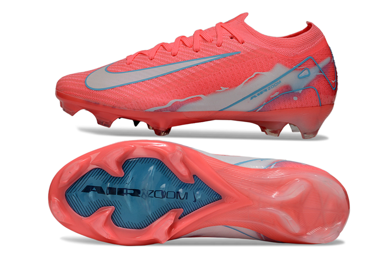 Chuteira Campo Nike Air Zoom Mercurial Vapor 16 Elite FG Rosa e Azul