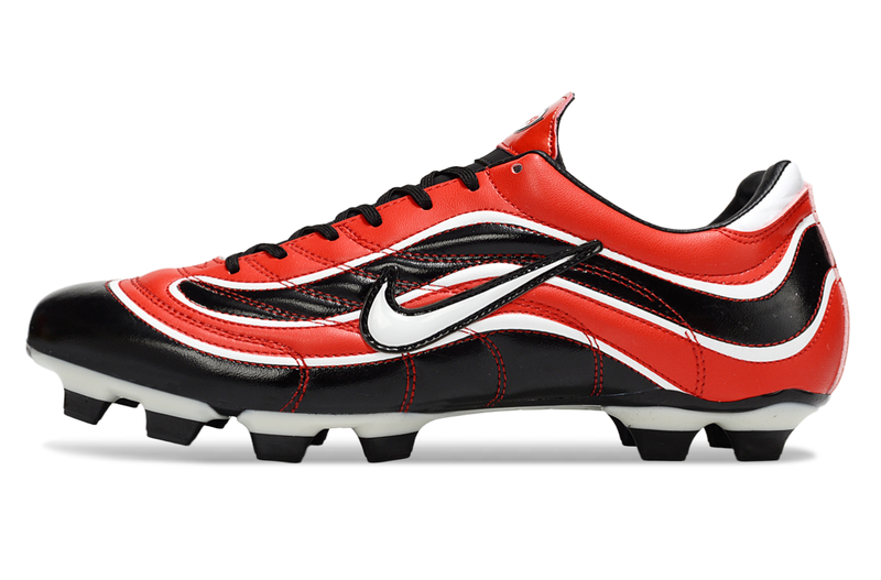 Chuteira Campo Nike Mercurial Vapor 1998 FG Preto, Vermelho e Branco