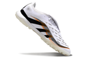 Chuteira Society Adidas Predator League Elite TF Branco, Preto e Dourado "TEAMGEIST"