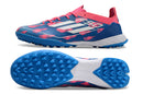 Chuteira Infantil Society Adidas F50 TF Azul e Rosa "Reemergence"