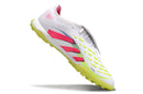 Chuteira Society Adidas Predator League Elite TF Branco, Rosa e Verde "Celestial Victory"