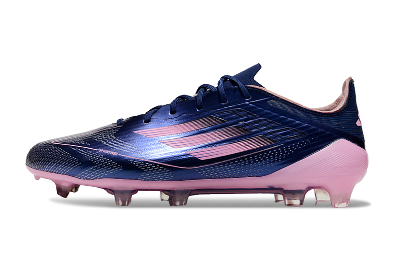 Chuteira Campo Adidas F50 FG Azul e Rosa