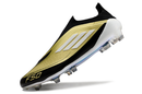 Chuteira Campo Adidas F50+ LL FG Messi Dourado e Preto "Triunfo Dorado"
