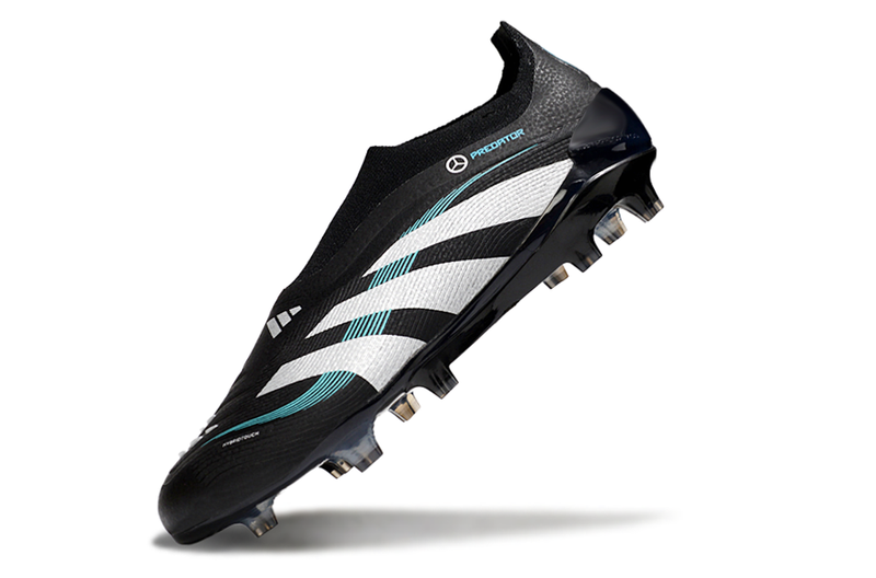 Chuteira Campo Adidas Predator LL Elite FG Preto, Branco e Azul