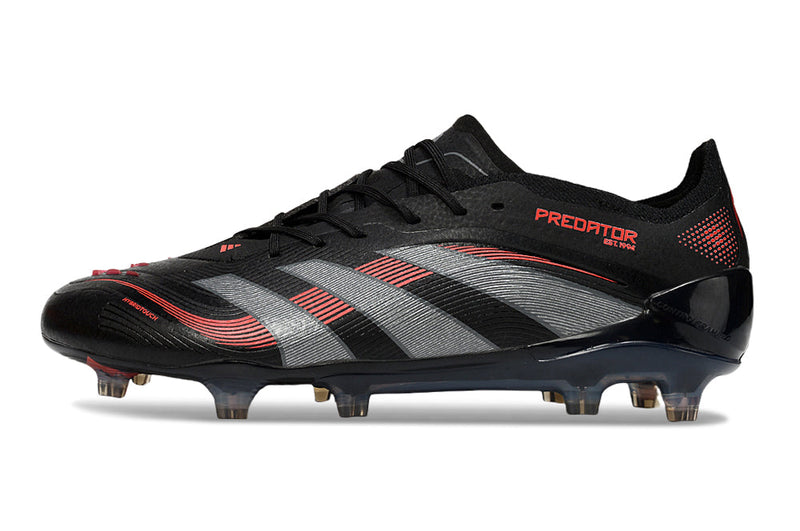 Chuteira Campo Adidas Predator Elite FG Preta e Vermelha