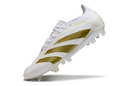 Chuteira Campo Adidas Predator Elite FG Branco e Dourado