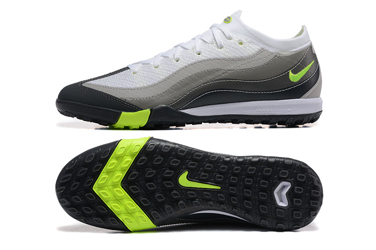 Chuteira Society Nike Air Zoom Mercurial Vapor 16 Elite TF Branca, Cinza e Verde