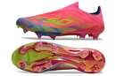 Chuteira Campo Adidas F50+ LL FG Rosa, Verde e Azul
