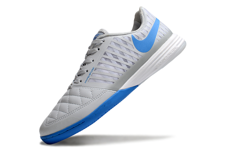 Chuteira Futsal Nike Lunar Gato II IC Cinza e Azul